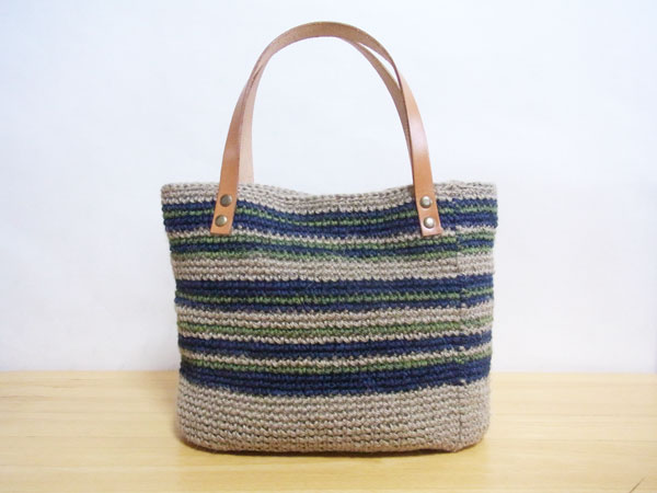 Linen bag knitting diagram and sack cloth