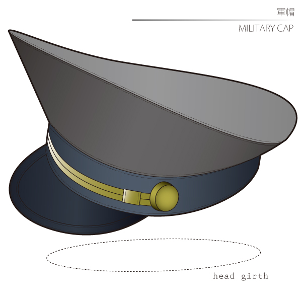 military peaked cap pattern