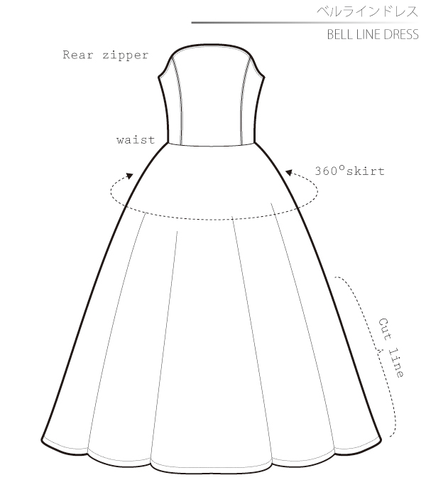 Bell Line Dress Wedding dress Sewing Patterns