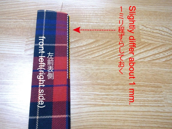 Illustration showing how shifting helps prevent needle slipping when sewing belt