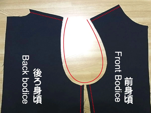 How to sew bias tape for collars and armholes - bodice pieces