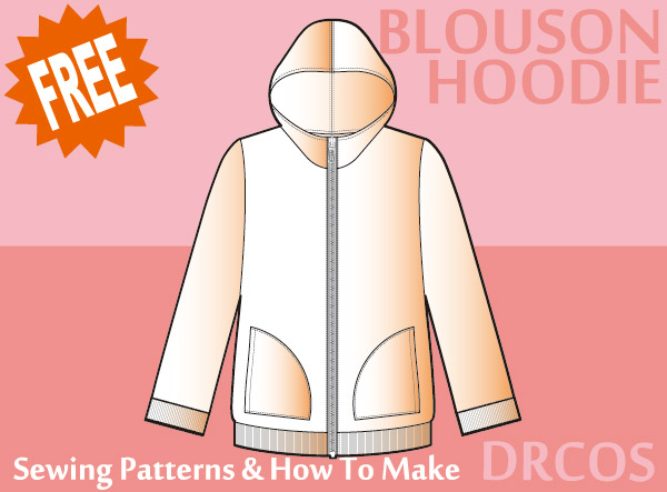 Blouson Hoodie free sewing patterns & how to make