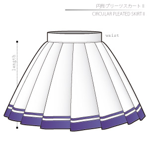 Circular Pleated Skirt 2 Sewing Patterns Cosplay Costumes how to make Free Where to buy
