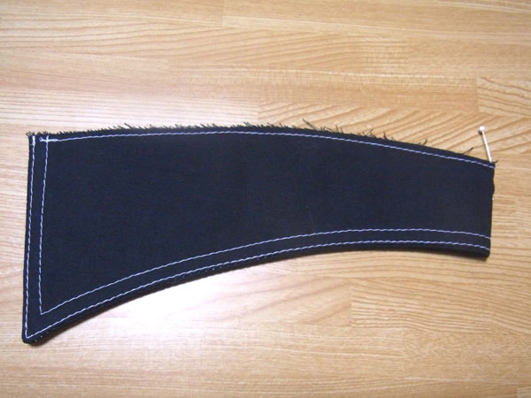 Preparing collar stand for sewing