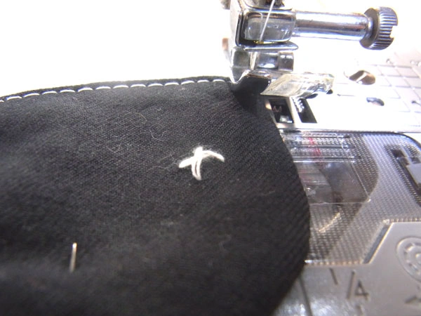 Sewing collar stand around neckline