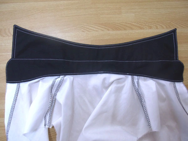 Progress of sewing collar stand neatly