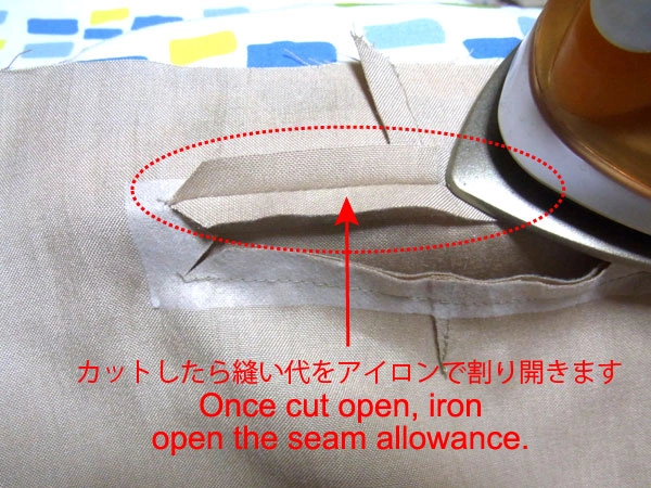 Trimming pocket edges neatly