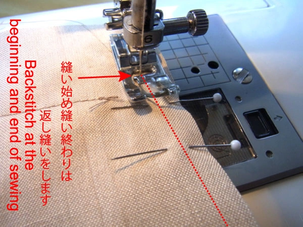 Pinning pocket edges before final sewing