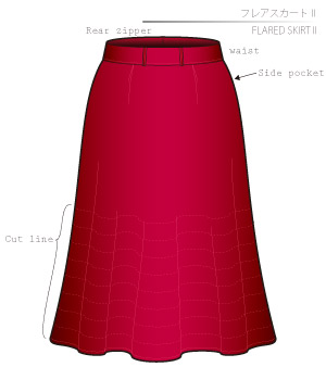 Flared Skirt 2 Sewing Patterns Cosplay Costumes how to make Free Where to buy