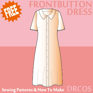 Front Button Dress Sewing Patterns Cosplay Costumes how to make Free Where to buy