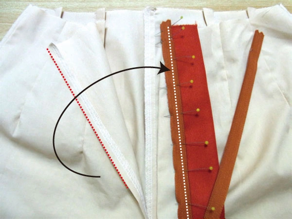 Extension parts with zipper attached