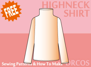High Neck Shirt Sewing Patterns Cosplay Costumes how to make Free Where to buy