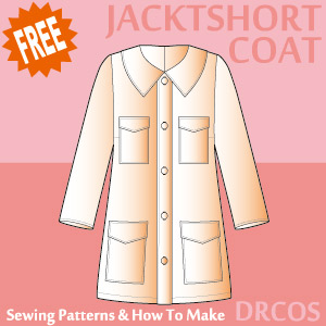 Jacket Short Coat Sewing Patterns Cosplay Costumes how to make Free Where to buy