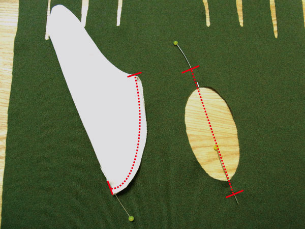 Finding the center points for thumb attachment on gloves