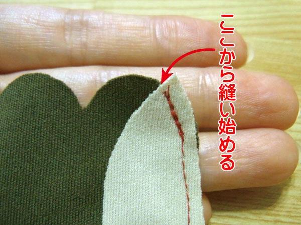 Where to begin sewing glove gussets