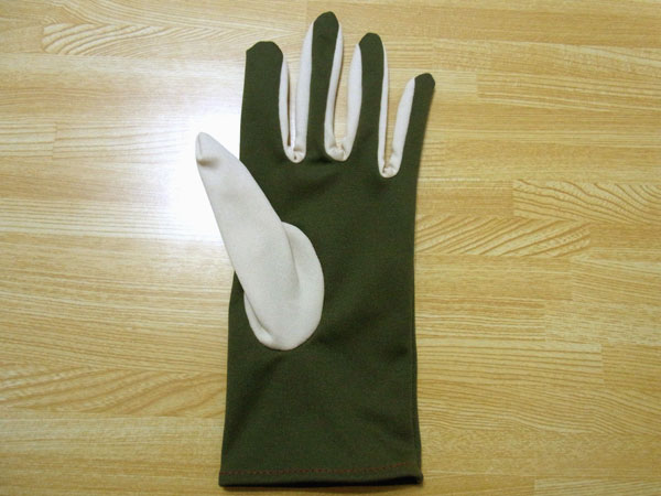 Completed handmade gloves