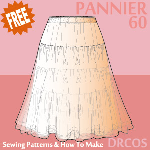 Long Pannier 23.6inch Sewing Patterns Cosplay Costumes how to make Free Where to buy