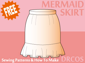 Mermaid Skirt Sewing Patterns Cosplay Costumes how to make Free Where to buy