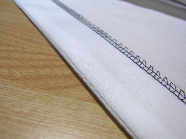 Neatly pressed facing hem
