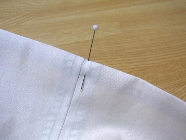 Blouse facing hem neatly finished