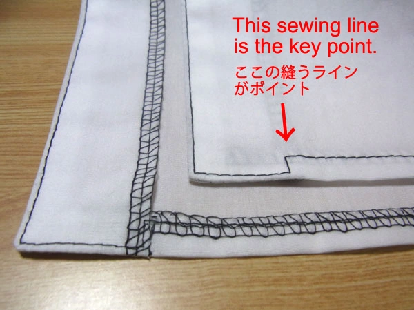 Blouse facing and hem finished on both sides