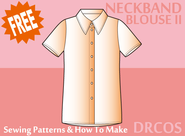 Neck Band Blouse 2 Free Sewing Patterns