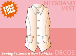 Neck Band Vest Sewing Patterns Cosplay Costumes how to make Free Where to buy