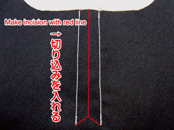 Folding seam allowances of the front fly with an iron
