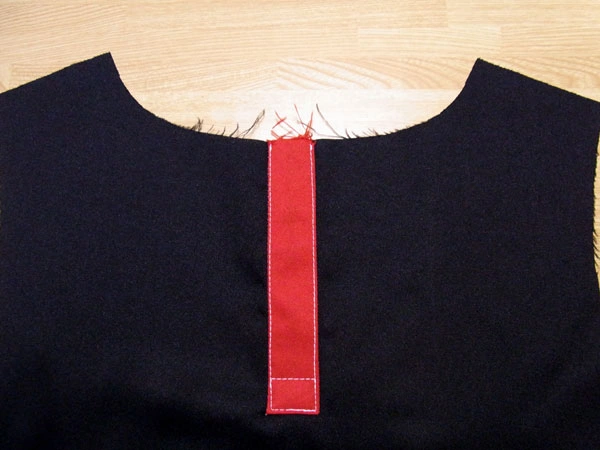 Confirming invisible seam finish on front and back
