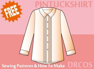 Pintuck Shirt Sewing Patterns Cosplay Costumes how to make Free Where to buy