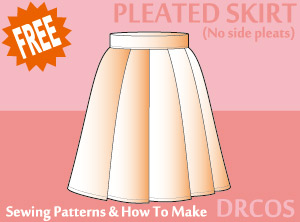Pleated Skirt(fake simple type) Sewing Patterns Cosplay Costumes how to make Free Where to buy