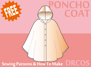 Poncho Coat Sewing Patterns Cosplay Costumes how to make Free Where to buy