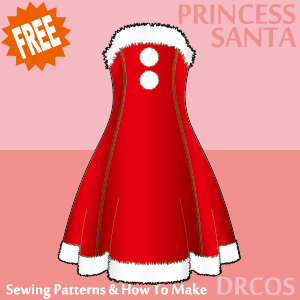 Princess Santa Sewing Patterns Cosplay Costumes how to make Free Where to buy