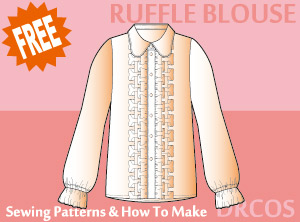 Ruffle Blouse Sewing Patterns Cosplay Costumes how to make Free Where to buy