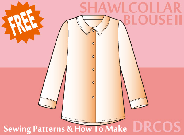 Shawl collar blouse 2 Free Sewing Patterns