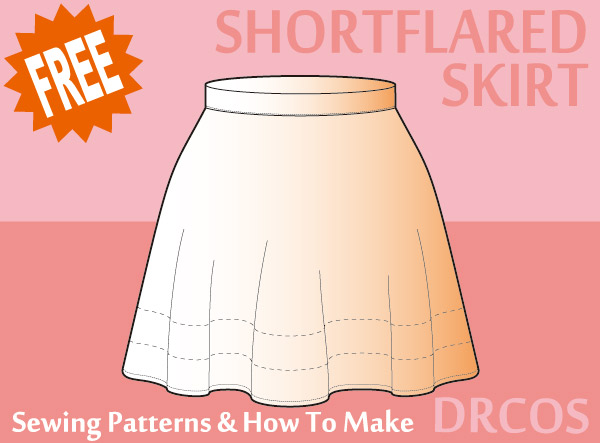 Short flared skirt Free sewing patterns & how to make