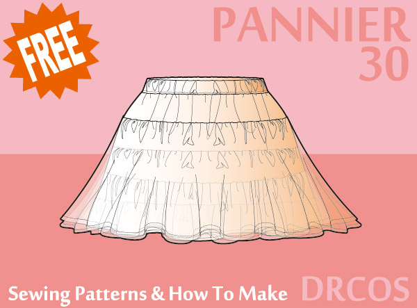 Short Pannier 11.8inch Free sewing patterns & how to make