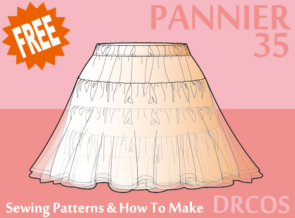 Short Pannier 13.8inch Free sewing patterns & how to make