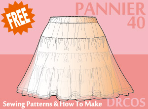 Short Pannier 15.7inch Sewing Patterns Cosplay Costumes how to make Free Where to buy