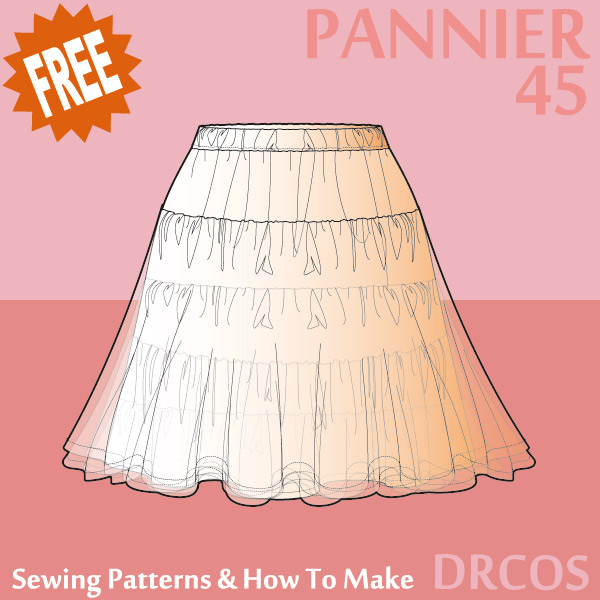 Short Pannier 17.7inch Free sewing patterns & how to make