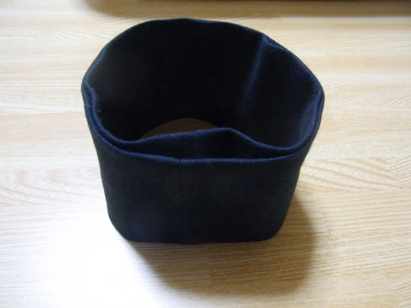 Close-up of trimming cuff seam