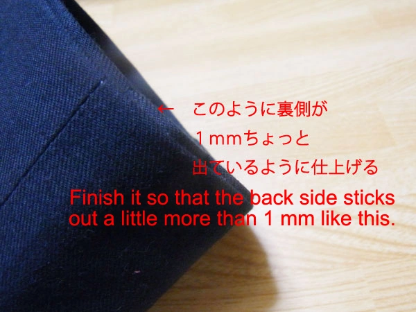 Proper depth for cutting cuff seam allowance