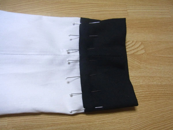 Positioning cuff for sewing