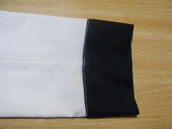 Cuff securely pinned before sewing