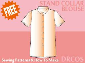Stand Collar Blouse Sewing Patterns Cosplay Costumes how to make Free Where to buy