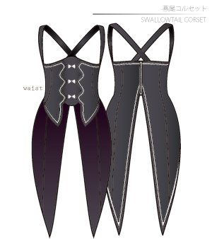 Swallow Tail Corset Sewing Patterns Cosplay Costumes how to make Free Where to buy