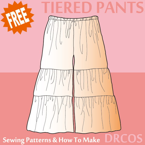 Tiered Pants Free Sewing Patterns