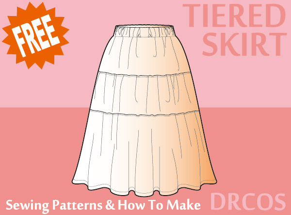 Tiered skirt Free sewing patterns & how to make