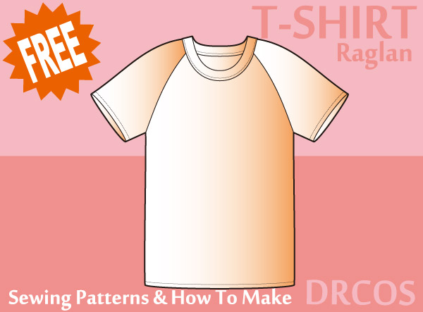 T-shirt 4(Raglan) Free sewing patterns & how to make