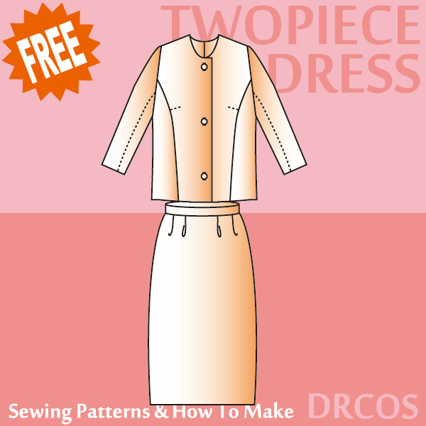 Two piece dress sewing Free patterns & how to make